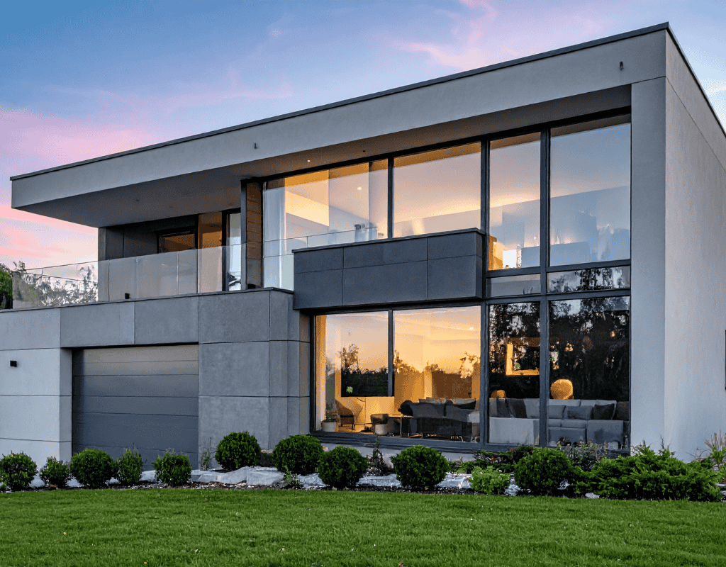 modern custom built home exterior showcasing construction quality in Wagoner County OK